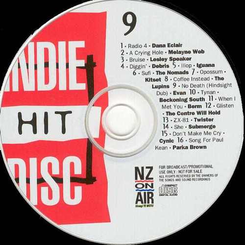 New Zealand on Air Indie Hit Disc 9 featuring Berm and many New Zealand artists and bands.